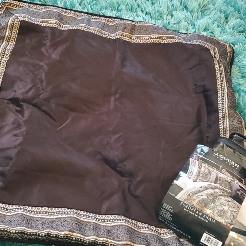 nip j. queen euro brown Paloma sham 26 x 26